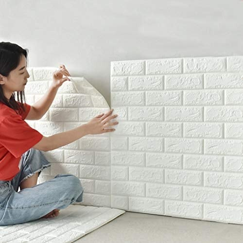 3D Faux Brick Wall Stickers | Waterproof Self-Adhesive Decore