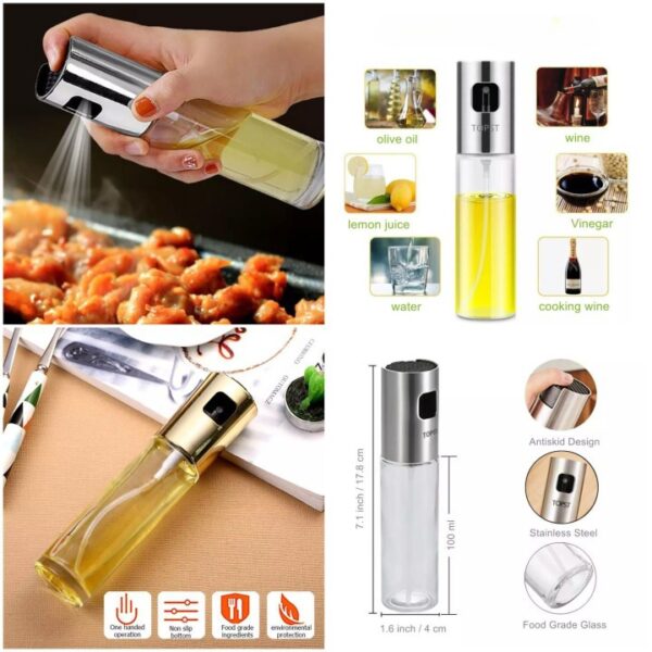 Cooking Oil Sprayer Glass Bottle for BBQ, Baking, Grill, Vinegar & Sauce