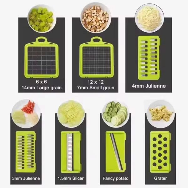 12-in-1 Multifunctional Vegetable Cutter with Storage Box