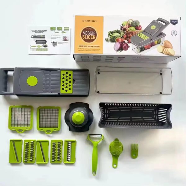 12-in-1 Multifunctional Vegetable Cutter with Storage Box