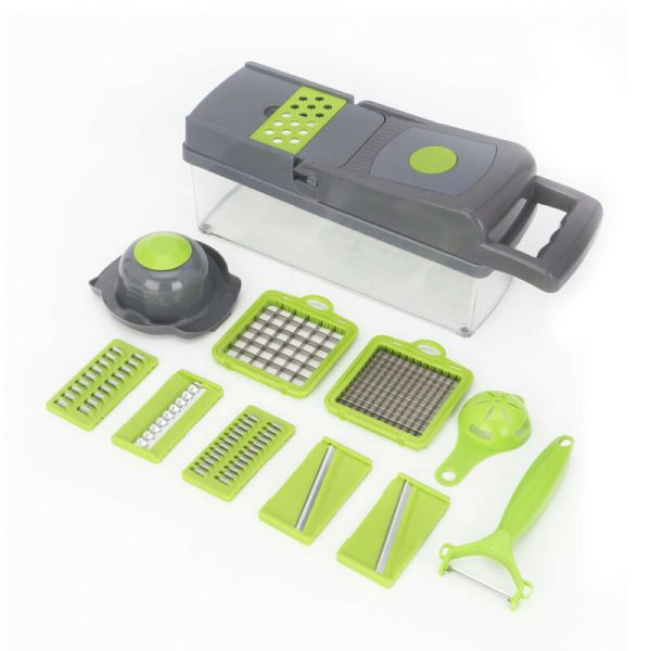 12-in-1 Multifunctional Vegetable Cutter with Storage Box